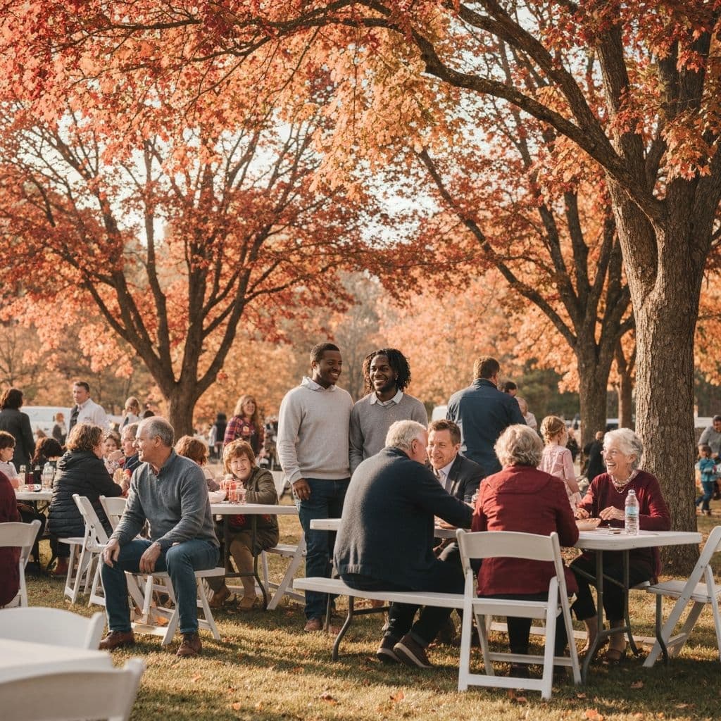 Outdoor community picnic